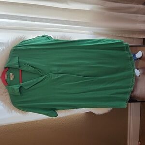 Umgee green dress frayed hem size M